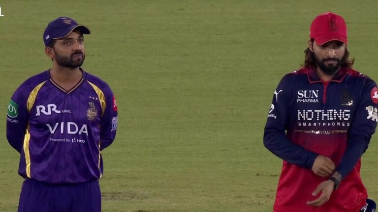 RCB vs KKR Toss Update: Rajat Patidar Opts to Bowl First in Raipur
