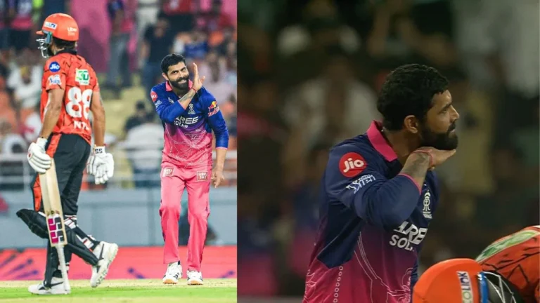 Ravindra Jadeja brings out ‘Pushpa’ celebration after dismissing Nitish Kumar Re – Ravindra Jadeja Channels Pushpa Style Celebration in SRH vs RR Clash