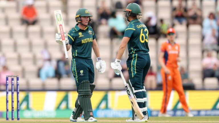 Mooney back issue dampens Australia’s record score against Netherlands in T20 World Cup