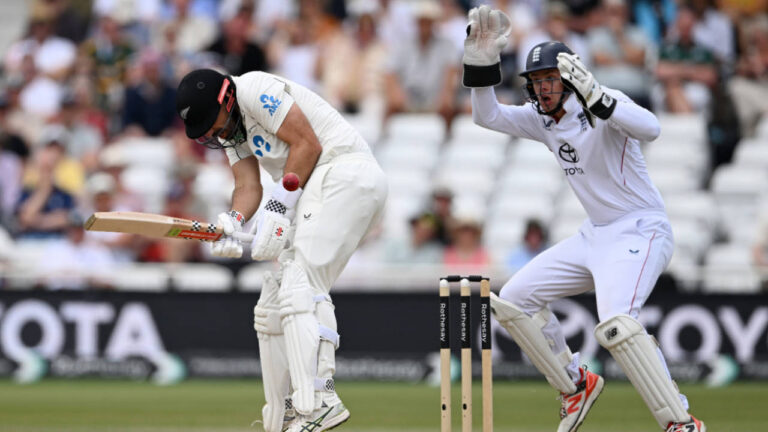 Ravindra misses century but Mitchell grinds NZ towards big lead