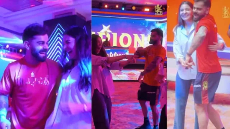 Virat Kohli and Anushka Sharma set the dance floor on fire as as RCB celebrate h in style
