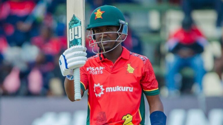 Madhevere and Evans fifties take Zimbabwe to 199 in gritty display