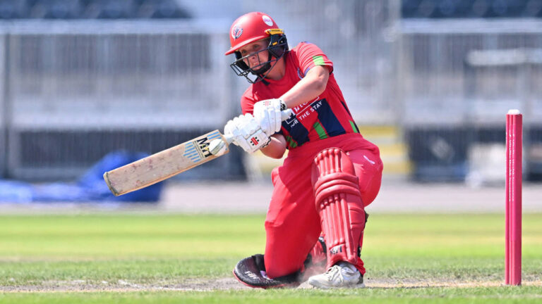 Skye Thomas flies high to seal victory for Lancashire on debut