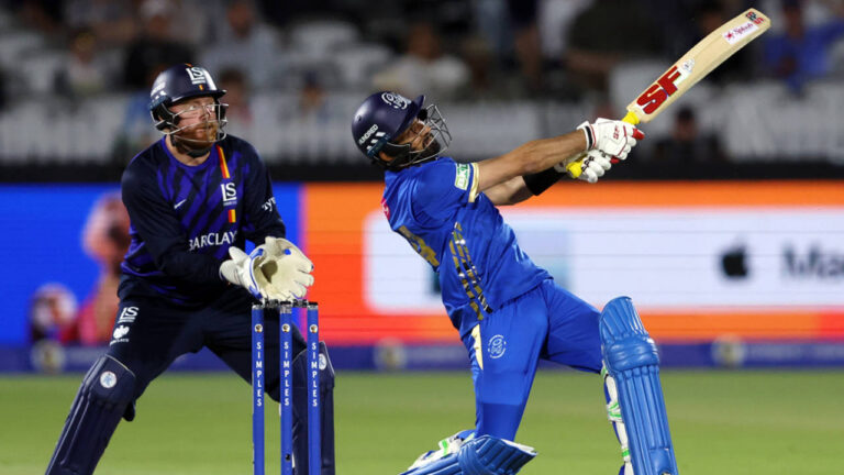 Raza’s sixes knock Spirit out after feisty London derby